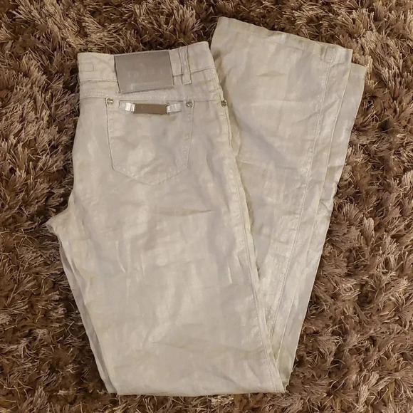 Gucci metallic linen pants size 28